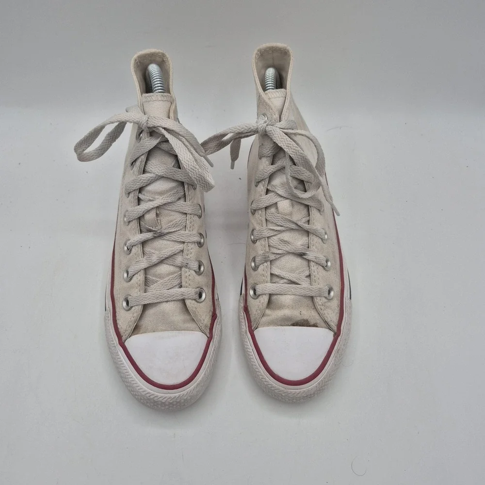 Converse Shoes Mens Size 4‎ Beige Chuck Taylor All Star High Top Canvas Sneakers - Picture 7 of 13